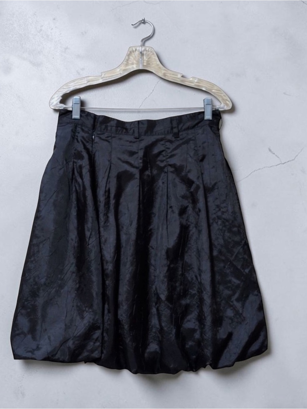 Metro 7 Black Crinkled Bubble Skirt, sz 4